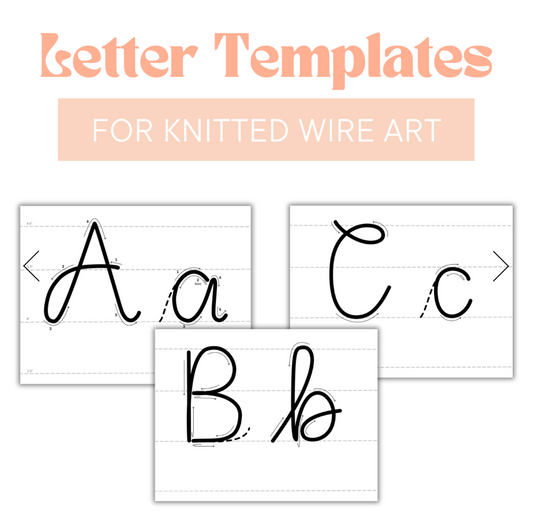 Letter Templates for Wire Art – Customisable Alphabet Designs for Wire Crafting